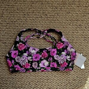 Victorias Secret Floral Sports Bra with Pink and Purple Flowers